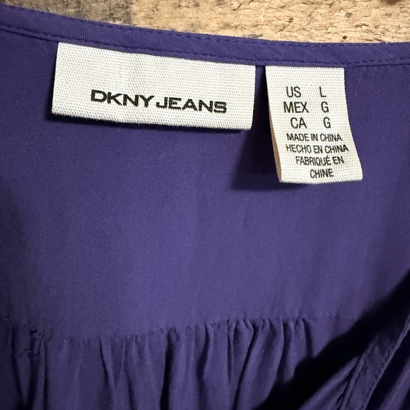 DKNY Jeans Deep Purple Blouse - Picture 2 of 3